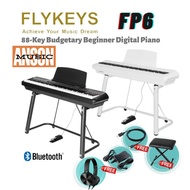 Flykeys FP6 88-Key Budgetary Beginner Digital Piano w/Piano Bench And Headphone - White / Black ( FP