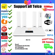 CPE611 Modified UNLOCKED Sim Modem Router R611 WiFi Tanpa Had 4G LTE CPE 4 Antenna Router