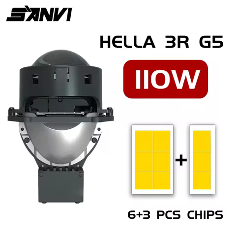 SANVI SV01 Bi Led Projector Lenses 3.0 for Hella 3R G5 Headlight H1 H4 LED H7 9005 9006 Lamps Retrof