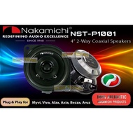 NAKAMICHI NST-P1001 4” 2-WAY Speaker For Perodua Myvi Axia Bezza Alza Ativa Aruz OEM Plug And Play S