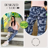 Quần lanh thổ cẩm bo gấu quần Alibaba ống bo gấu họa tiết phom to rộng thoáng mát 40 - 80kg nhiều mà