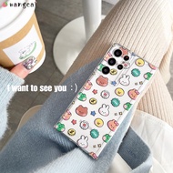 For Vivo Y15 Y15s Y15a Y97 Y95 Y91 Y90 Y81 Y71 Phone Case Cute Bear Cartoon White Rabbit Bunny Yellow Duck Chicken Simple Transparent Clear Soft Silicone Casing Cases Case Cover