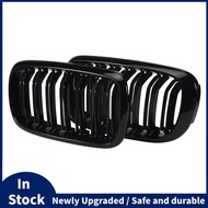 Front Kidney Grille Double Slat Sport Grill For- X5 F15 X6 F16 X5M F85 X6M F86 2013-2019 (Gloss Blac