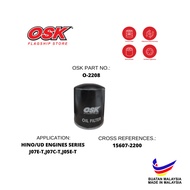 OSK OIL FILTER FOR HINO/UD ENGINES SERIES J07E-T,J07C-T,J05E-T 15607-2200
