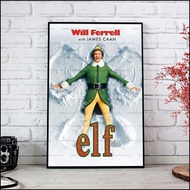 ELF Official Movie Poster Canvas  Humorous Buddy the Elf Christmas Wall Art Classic Holiday Decor fo