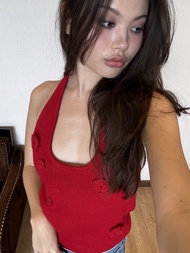Rush Official Florette Knitted Halter Top *พร้อมส่ง