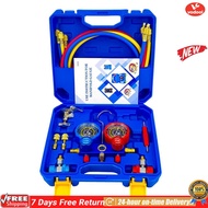 [Vodool Official Mall]3 Way AC Manifold Gauge ตั้งค่าด้วย 1.2m ท่อ AC Diagnostic Manifold Gauge ชุดส