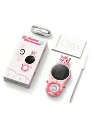 Kids Portable Digital Microscope, Suitable For Ages 3-12, With 2-Inch IPS Screen, TF Card Slot, Mini