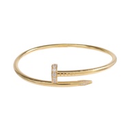 CARTIER 18K黃金Juste un Clou鑽石手鐲Cartier#19
