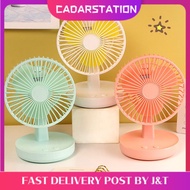 CS_ Portable Mini Table Fan LED Night Light With USB Charging Rechargeable Desktop Fan For Office