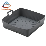 23cm/9Inch Square Large Silicone Air Fryer Liners Mold for  Air Fryer 6-8QT Reusable Airfryer Oven B