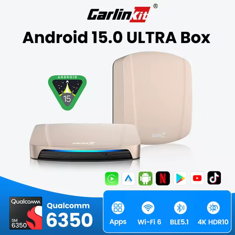 CarlinKit Android 15.0 Ultra Box SM6350 Ai Box CarPlay Wireless Android Auto Wireless Adapter Suppor