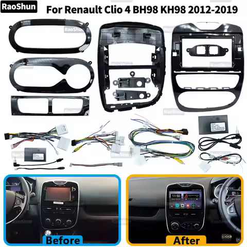 Raoshun Car Android Radio Stereo Player Fascia Frame For Renault Clio 4 BH98 KH98 2012-2019 Panel Po
