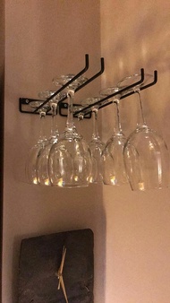 rak gelas gantung rak tempel rak gelas bar cafe wine holder
