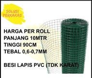 Kawat Loket PVC 10 METER anti karat kawat kandang burung ayam Terlaris Kawat Ayakan Pasir Kawat