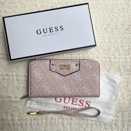 Guess ยุโรปและอเมริกาพิมพ์ง่ายแฟชั่นกระเป๋าสตางค์ยาว ID กระเป๋าความจุขนาดใหญ่กระเป๋าสตางค์ยาวปานกลาง