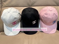 Chanel pink black white cap one size 棒球帽 @celefashion