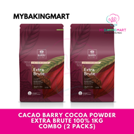 Mybakingmart | Cacao Barry Cocoa Powder Extra Brute 100% 1 Kg - Combo 2 packs