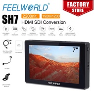 Monitor Penukaran Silang Resolusi Sh7 Monitor 7 inci Ultra Cerah 2200nit Sdi/hdmi-serasi Input/outpu