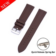 ใหม่ FKM สายนาฬิกายาง Universal สายนาฬิกา22มม. 22มม. Quick Release Pin สายนาฬิกากันน้ำยางนุ่มกีฬาสาย