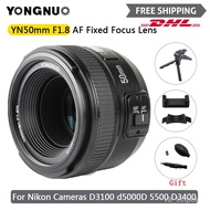YQ8 YONGNUO YN 50mm F/1.8  Auto AF Fixed Focus Lens Large Aperture For Nikon D3100 d5000D 5500 D3400 DSLR Cameras Perfec