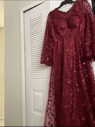Shein burgundy dress
