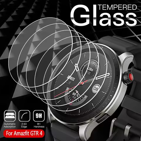 1-5Pcs Tempered Glass For Amazfit GTR 4 Smartwatch Screen Protector Anti-scratch HD Film For Huami A