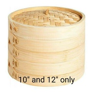 【Latest product】 Dimsum Siomai Siopao Bamboo Basket Steamer 10" and 12"