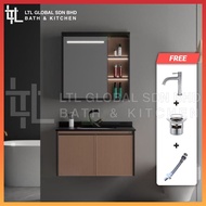 CORRO Modern Design Bathroom Basin Cabinet Aluminium Basin Cabinet Wash Basin With Mirror Cabinet