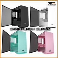 DLM22 M-ATX Mini Tower Case [黑色] 簡約設計, 一體成型, 自由玻璃門 送: 4 把 12cm RGB Fan 電腦機殼 機箱