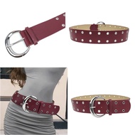 JN Punk Waist Belt Unique Grommet Wide Waist Belt Cowgirl Grunge Body Jewelry