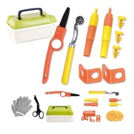 Cardboard Tools for Kids with Cutter &Tool Box 150 PCS Cardboard Construction Kit for Family &