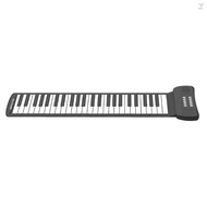 49 Keys Roll Up Piano with Built-in Speaker 16 Tones 6 Demos Supports Recording Sustain Headphone Jack Silent Hand Roll Piano Flexible Silicone Electronic Keyboard