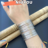NIUYOU Wide Cuff Bracelet Metal Heavy Metal Bracelet Accessories Wide Cuff Bangle