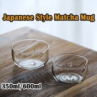 Glass Matcha Bowl With Pouring Spout, Ceremonial Mixing Chawan, Clear Japanese Style Matcha Mug