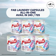 FAB LAUNDRY CAPSULES / LAUNDRY PODS // ALL-IN-ONE // AVAIL IN 24S OR 72S // ROSE / SAKURA / LAVENDER