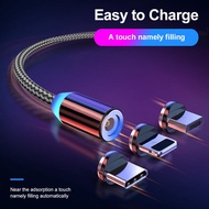 Magnetic Charging Cable Fast Charging 3A For Ios Type-c Android Magnetic Phone Charging Cable Micro 