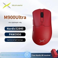 DELUX M900pro M900Ultra Dual-mode Mouse E-sports Game PAW3395 Ergonomic Single-mode 1K Dual-mode 8k 