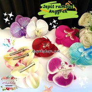 Large Orchid Flower Clip 9x9 cm Orchid Flower Hair Clip/ Orchid Flower Hijab Clip/