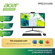 ACER ASPIRE C24B-GRPLD5-5120W11 (CU 5 120U/8GB D5/512GB G4/INTEL/23.8" FHD/W11H/HOME24/3YW/BLACK (US