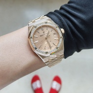 [Universal] Audemars Piguet AP Oak Rose Gold Diamond Automatic Mechanical Female Watch 15451OR.ZZ.12