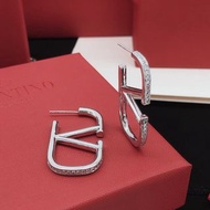 Valentino VLogo 水鑽耳環