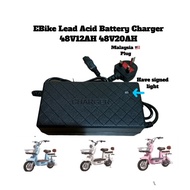 CHARGER BASIKAL ELETRIK Charger E bike 48V12AH EBIKE CHARGER SCOOTER ELETRIK Plug Malaysia