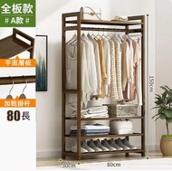 ONE - 楠竹實木傢俱 衣櫃 多層收納架 衣帽架 鞋架（全板款）80x30x150cm 茶色