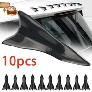 sun 10Pcs Rear Roof Shark Fins Spoiler Wing Kit Universal Car Roof Spoiler Bumper Spoiler Shark Fin 