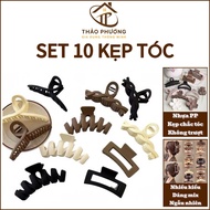 Set 10 Kẹp Tóc Càng Cua Vintage Hàn Quốc Kẹp Tóc Nữ Nhiều Kiểu Hot Trend 2025