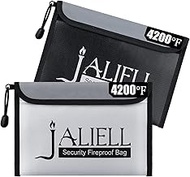 Fireproof Money Bag, 2 Pack Non-itchy Waterproof and Fireproof Bag with zipper, Small fireproof safe