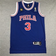NBA Jersey Philadelphia 76ers  No.3 Iverson Iverson Jersey Sports vest Mesh blue