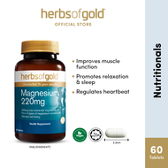 Herbs of Gold Magnesium 220mg [Expiry 1/2028]