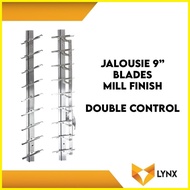 ◿ ♻ ❖ Jalousie Frame 9 Blades for Louver Window 1 Pair